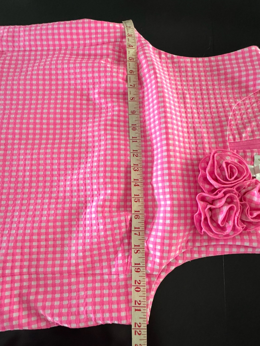 LILLY PULITZER EDITA
STRETCH Pink Gingham Dress with Rosette Accent. NWT Size 14 - Picture 3 of 9